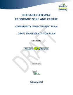 Niagara`s Economic Gateway Draft CIP