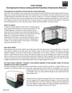 Crate Training - Humane Society Silicon Valley