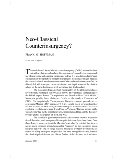 Neo-Classical Counterinsurgency? - Strategic Studies Institute