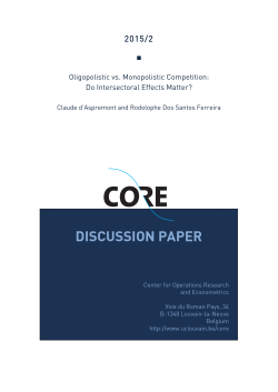 Oligopolistic vs. Monopolistic Competition: Do Intersectoral Effects