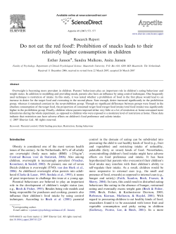 Do not eat the red food!: Prohibition of snacks leads to their relatively