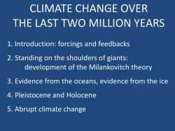 climate change over the last two million years