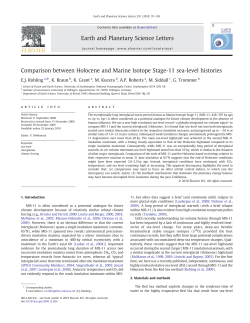 Comparison between Holocene and Marine Isotope Stage