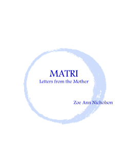 Matri ~ Letters from the Mother