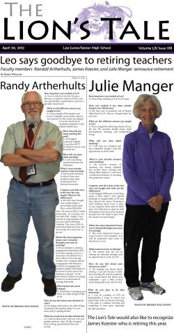 Randy Artherhults Julie Manger - New Haven Intermediate School