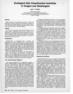 Ecological Site Classification Activities in Oregon and Washington