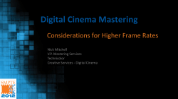 Digital Cinema Mastering