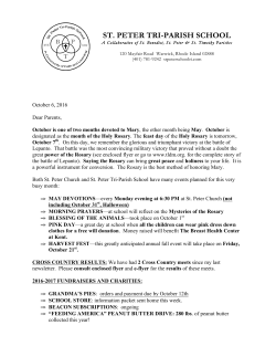 Principal`s Newsletter ()... - St. Peter School, Warwick, Rhode