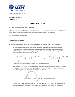 subtraction - G`Day Math
