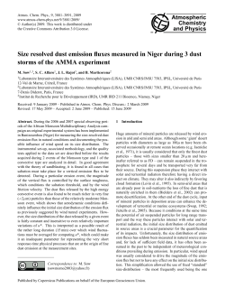 Size resolved dust emission fluxes measured in Niger during 3 dust