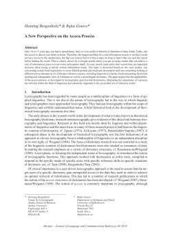 A New Perspective on the Access Process
