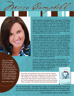 Micca Campbell bio.qxd - Proverbs 31 Ministries