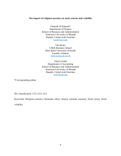 The impact of religious practice on stock returns