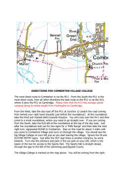 DIRECTIONS FOR COMBERTON 9ILL$GE COLLEGE 7he most