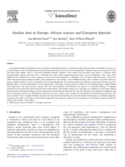 Aeolian dust in Europe: African sources and European deposits