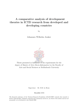 A comparative analysis of development theories in ICTD research