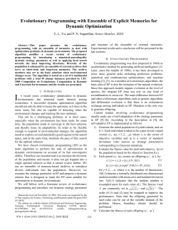 Evolutionary Programming with Ensemble of Explicit Memories for