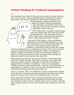 Critical Thinking - Irrational Assumptions