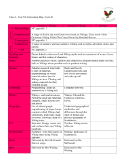 Class 4- Year 5/6 Curriculum Map- Cycle B Autumn 1