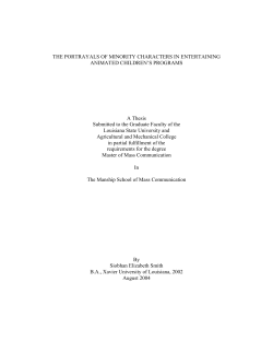 THE PORTRAYALS OF MINORITY CHARACTERS IN