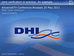 Joint verification in practice: An example - eu-etv