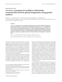 a program for pedigree relationship reconstruction and kin group
