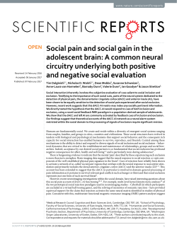 Social pain and social gain in the adolescent brain: A common