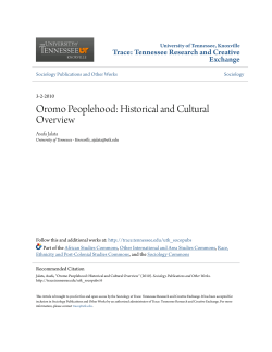 Oromo Peoplehood - Trace: Tennessee Research and Creative
