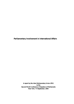 Parliamentary Involvement in International Affairs