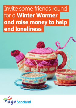 Invite some friends round for a Winter Warmer and raise