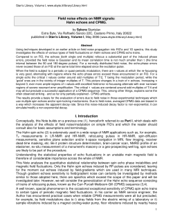 Hahn echoes and CPMG trains