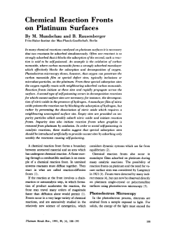 Chemical Reaction Fronts on Platinum Surfaces