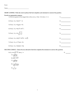 Exam - MATH101