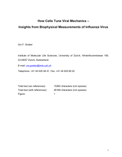 Insights from Biophysical Measurements of Influenza Virus