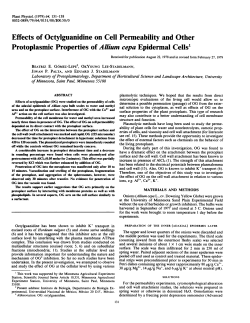 Effects of Octylguanidine on Cell Permeability and Other