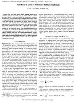 Synthesis of Antenna Patterns with Prescribed
