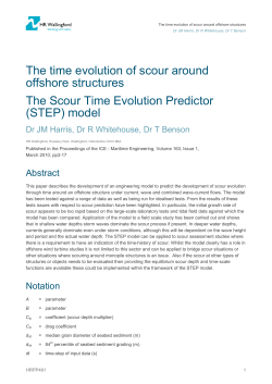 The time evolution of scour around offshore structures The Scour