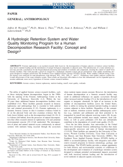 A Hydrologic Retention System and Water Quality Monitoring