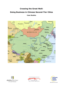 Crossing the Great Wall: Doing Business in Chinese - EEN
