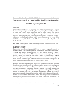 Economic Growth of Nepal and Its Neighboring Countries