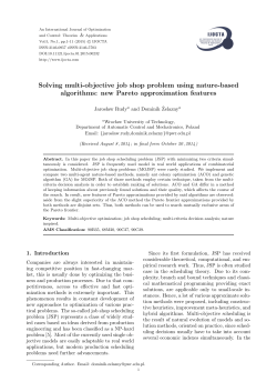 Solving multi-objective job shop problem using nature