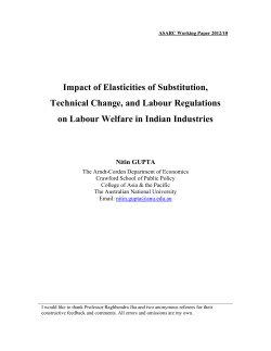 Impact of Elasticities of Substitution, Technical Change, and Labour