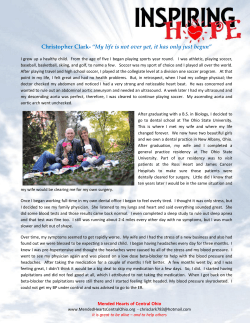Read Chris`s Story - Mended Hearts of Central Ohio