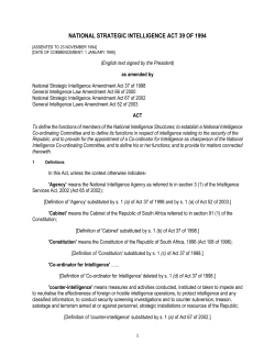 national strategic intelligence act 39 of 1994