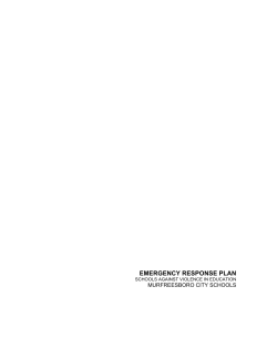 emergency response plan - Murfreesboro City Schools