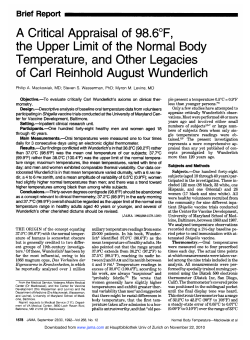 Temperature, and Other Legacies