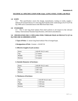 TECHNICAL SPECIFICATION FOR 11mtr. LONG STEEL