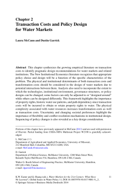Transaction Costs and Policy Design for Water Markets