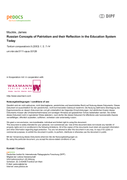 Russian Concepts of Patriotism and their Reflection in the