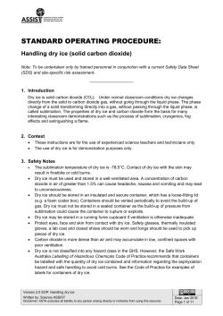 SOP Handling dry ice